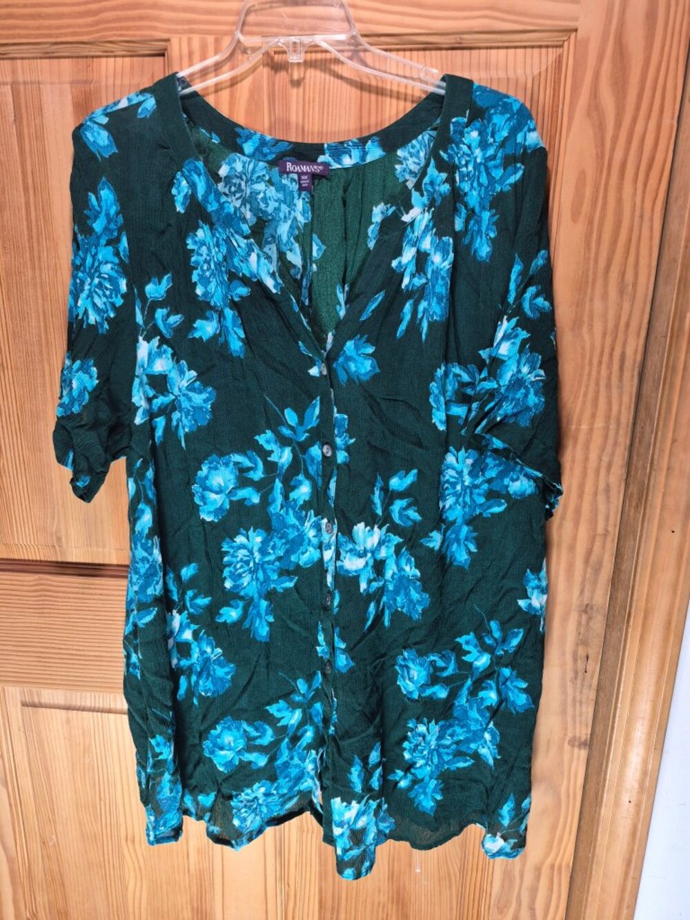 Roaman's Angelina Short Sleeve Tunic Size 34W